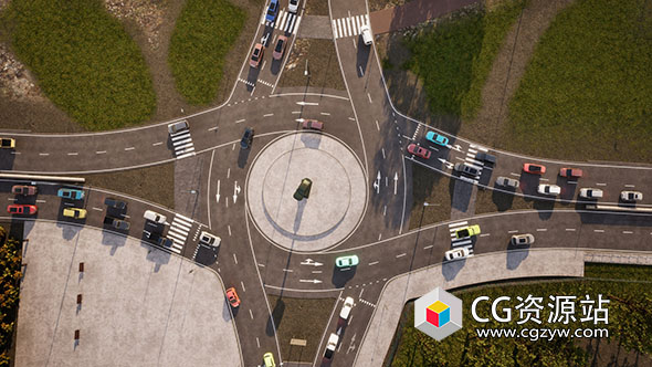 Unreal城市交通模拟AI系统 City Traffic Pro UE5.6