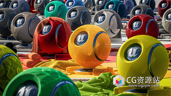 Unreal 56种4K PBR织物材质帆布棉布牛仔布毛皮针织布皮革亚麻布布料材质