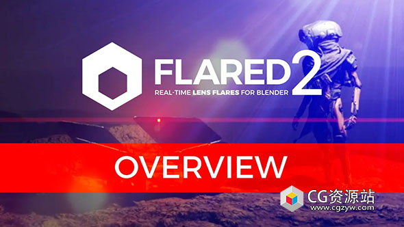 Blender实时镜头光晕插件 Flared2 v062.038
