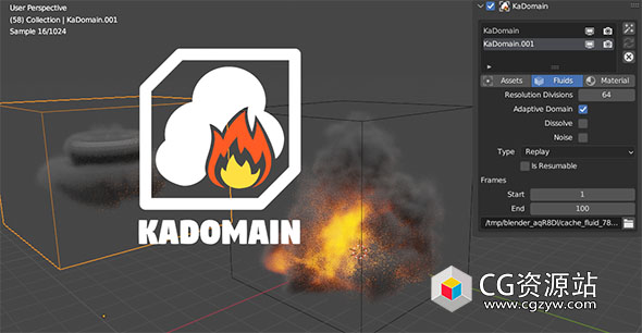 Blender场景物理特效模拟管理插件 Kadomain V1.2.11