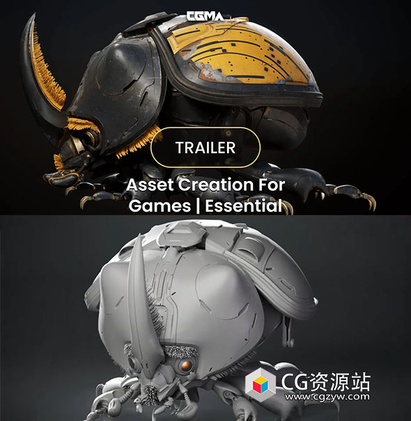 Blender游戏资产创建硬表面机器人建模纹理绑定动画教程(中英文字幕）