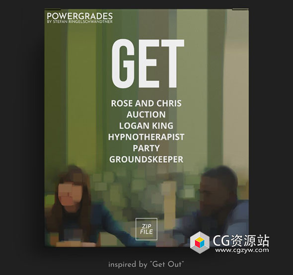 达芬奇调色节点-电影《逃出绝命镇》色调模拟仿真逆向工程还原调色预设 Mononodes Get Out Reverse Engineered PowerGrades-图片1