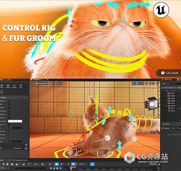 Blender/UE5角色高级绑定毛发修饰完整视频教程+中英文字幕-图片1