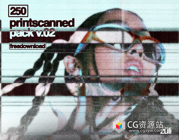 242张高质量复古扫描纹理纸张线条封面设计纹理背景PNG图片素材 250 Print Scanned Textures Packs V.02-图片1