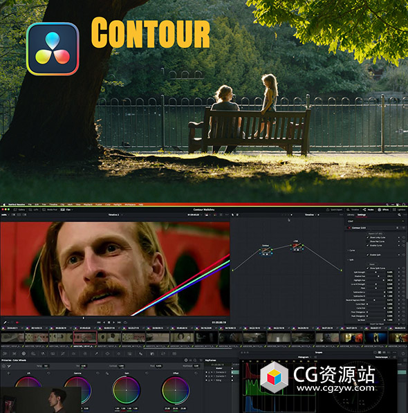 达芬奇插件-大师级电影美学曲线分离饱和度色调密度视频调色插件 Contour v2.1.6 Win/Mac+中文字幕教程-图片1