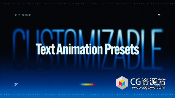 AE模板-10个可自定义文本动画预设 Text Animations
