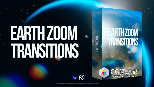 AE+PR+达芬奇模板-40组大气震撼冲击缩放视频转场过渡动画 Earth Zoom Transitions