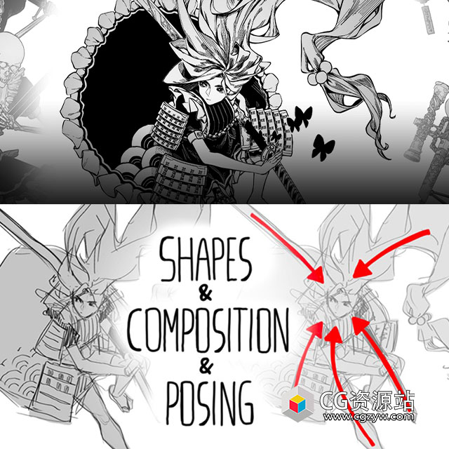 Coloso Procreate使用线条绘制单色角色手绘教程+中英文字幕-图片1