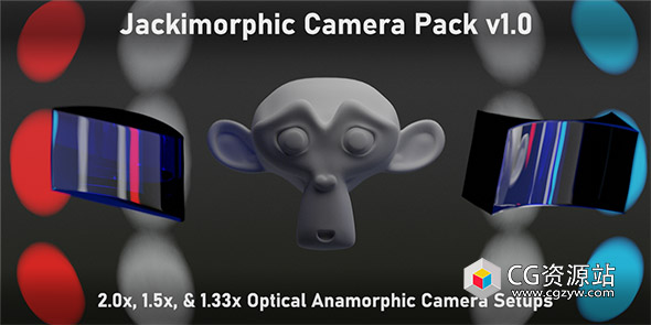 Blender真实摄像机模拟光学镜头效果插件 Jackimorphic Camera Pack V1.0.3 + 使用教程