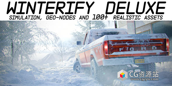 Blender冬季场景环境模拟资产预设 Winterify Deluxe