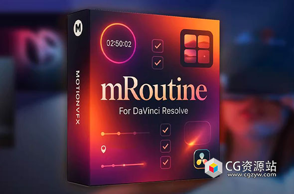 达芬奇插件-20组简约计时器字幕分页效果标题转场预设 mRoutine