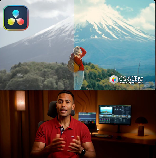 达芬奇电影感胶片模拟色彩分级调色视频教程+中文字幕 Cinematic Look Made Easy In DaVinci Resolve