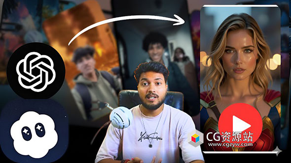 AI人工智能-使用Sora制作热门AI视频+中英文字幕 Sora 2 Masterclass: How to Create Viral AI Videos with Sora