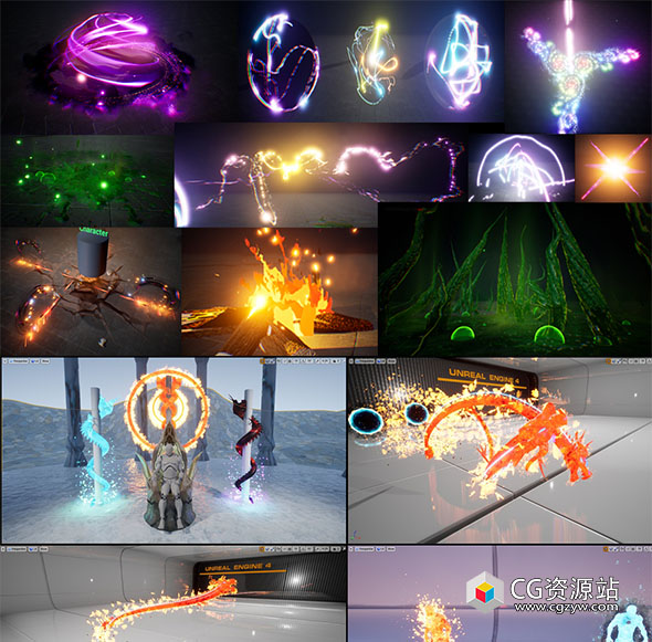 Unreal虚幻引擎18组魔法闪电特效3D资产包 UE5-图片1