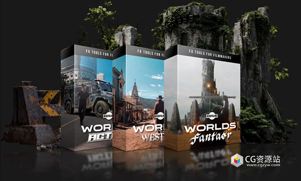 2900张3套奇幻·西部·动作场景特效合成透明PNG图片素材 Bigfilms WORLDS – 2-图片1