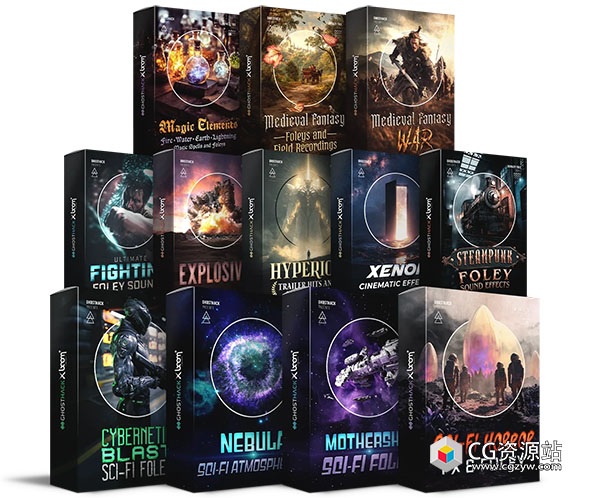 12套科幻电影赛博朋克氛围奇幻战争爆炸影视游戏后期无损音效-图片1