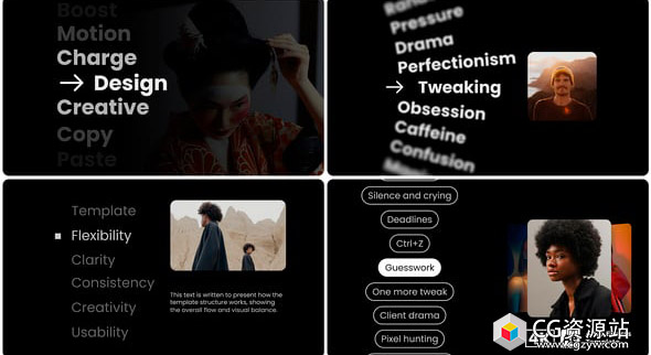 AE+PR模板-时尚创意滑动展示文字动画 Modern Slider Typography Pack