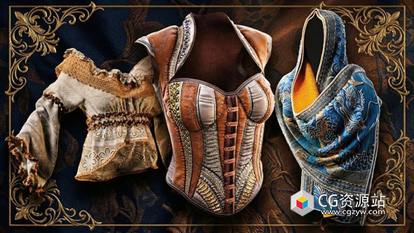 中文字幕-Substance Painter服饰面料纹理贴图教程