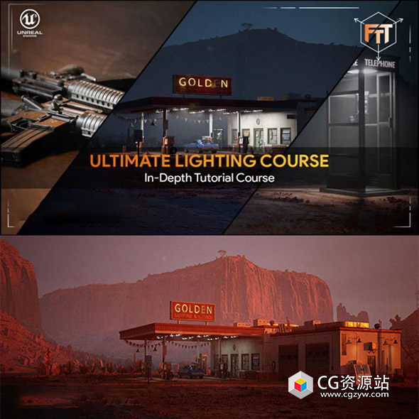 Unreal真实场景灯光环境照明全面基础进阶UE5教程+中英文字幕-图片1