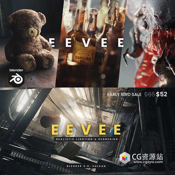 中英文字幕-创意虾Blender 5 EEVEE真实灯光照明渲染全面教程 Eevee Realistic Lighting and Rendering-图片1