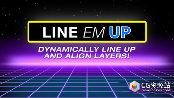 AE脚本-文字排版动画 Line Em Up V1.0 + 使用教程