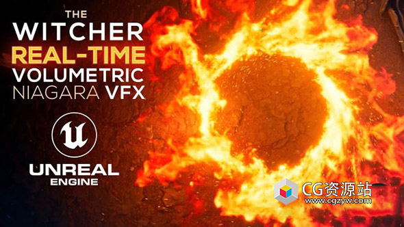Unreal魔法烟雾火焰特效模拟UE5教程 The Witcher Crash Course+中文字幕