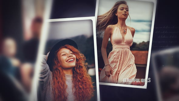 AE+PR模板-空间感回忆照片相册展示片头+背景音乐 Flying Slideshow