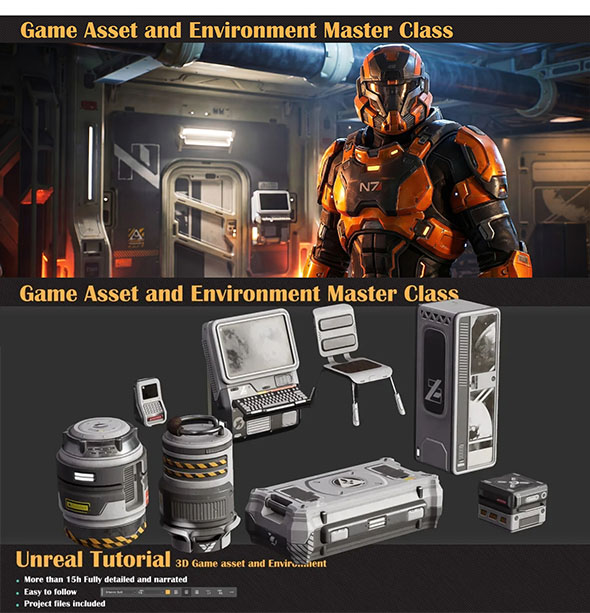 UE5+SP+RizomUV+3ds Max专业游戏资产制作流程环境大师班训练营+中英文字幕