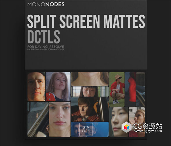达芬奇分屏布局视频特效DCTL节点预设 Split Screen Mattes DCTLs-图片1