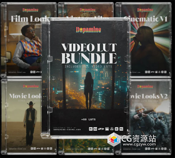 60+电影感真实胶片风格模拟达芬奇节点光晕LUT视频调色预设 The Complete LUT Bundle-图片1