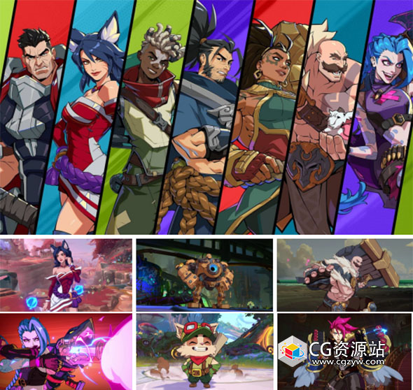 2XKO游戏中12个角色Blender模型集合 2XKO Characters Collection