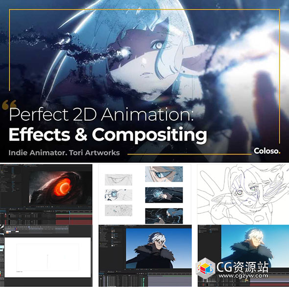 中英文字幕 Coloso 专业二维卡通动画特效与合成AE教程 Perfect 2D Animation: Effects & Compositing-图片1