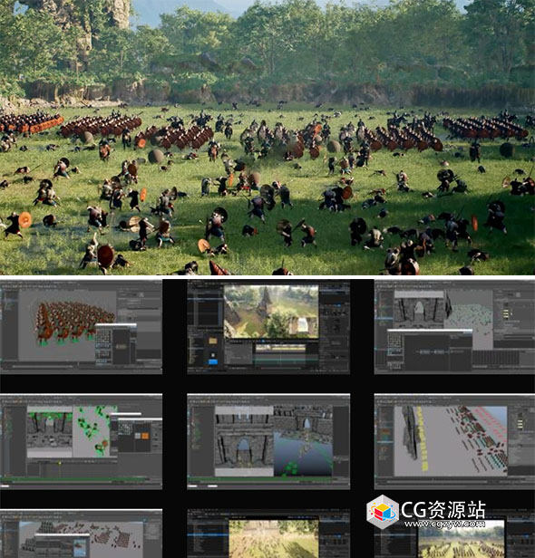Unreal+Maya插件Golaem模拟人群场景工作流视频教程+中文字幕 Simulating Crowds with Golaem & Maya