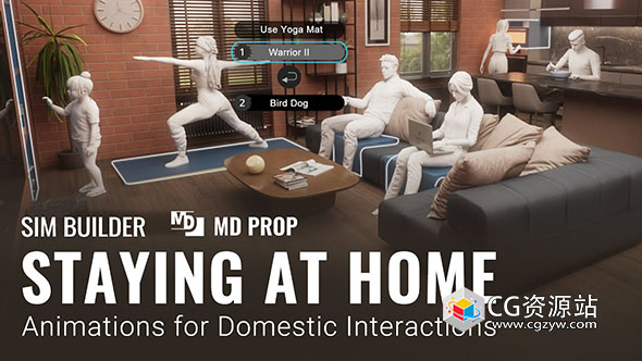 Iclone角色与道具互动家庭场景 The Staying At Home MD prop pack