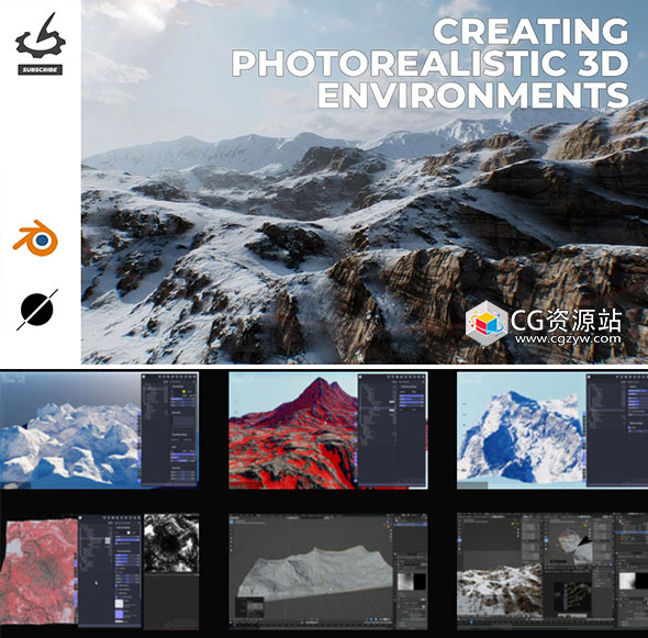 中英文字幕-Blender World Creator创建照片级真实三维自然地形环境教程 Creating Photorealistic 3D Environments