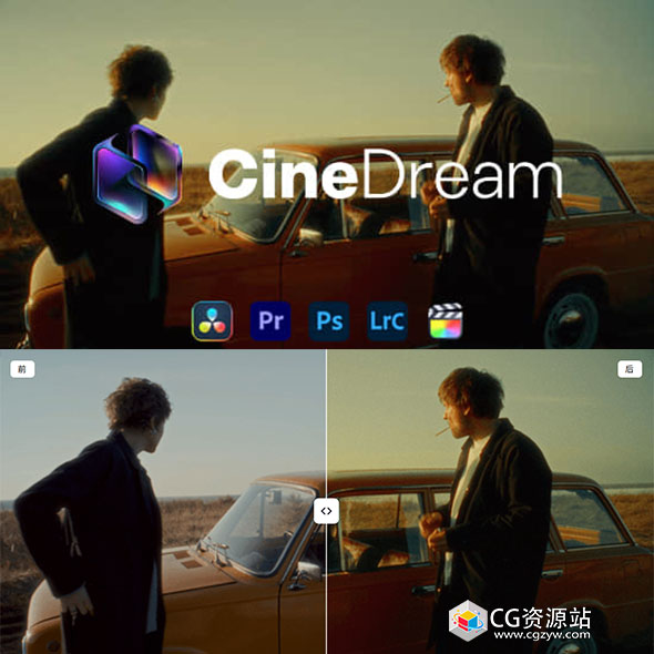 电影级视频调色PR/PS/达芬奇插件 CineDream V1.1.3×178 Win+中文字幕教程