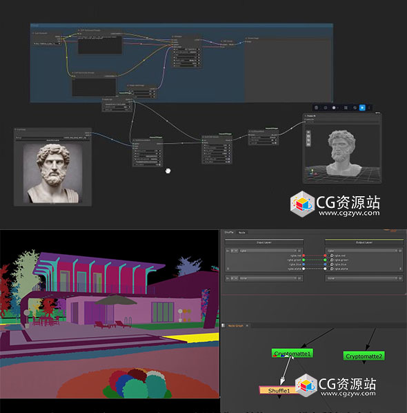 ComfyUI & InvokeAI智能AI视觉特效元素应用教程+中文字幕 Generative AI for VFX with ComfyUI & InvokeAI
