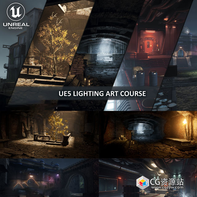 Unreal游戏开发灯光照明全面核心基础UE5教程+中文字幕 Lighting Art Course for Gamedev-图片1